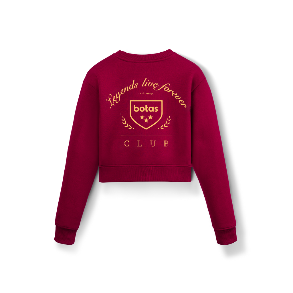 Mikina Crop Bordeaux