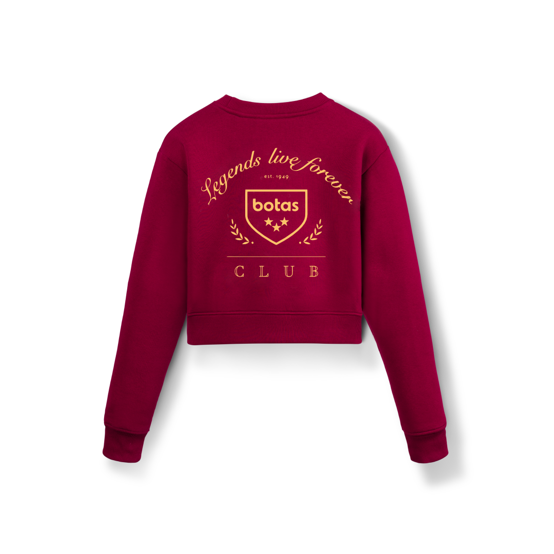 Mikina Crop Bordeaux