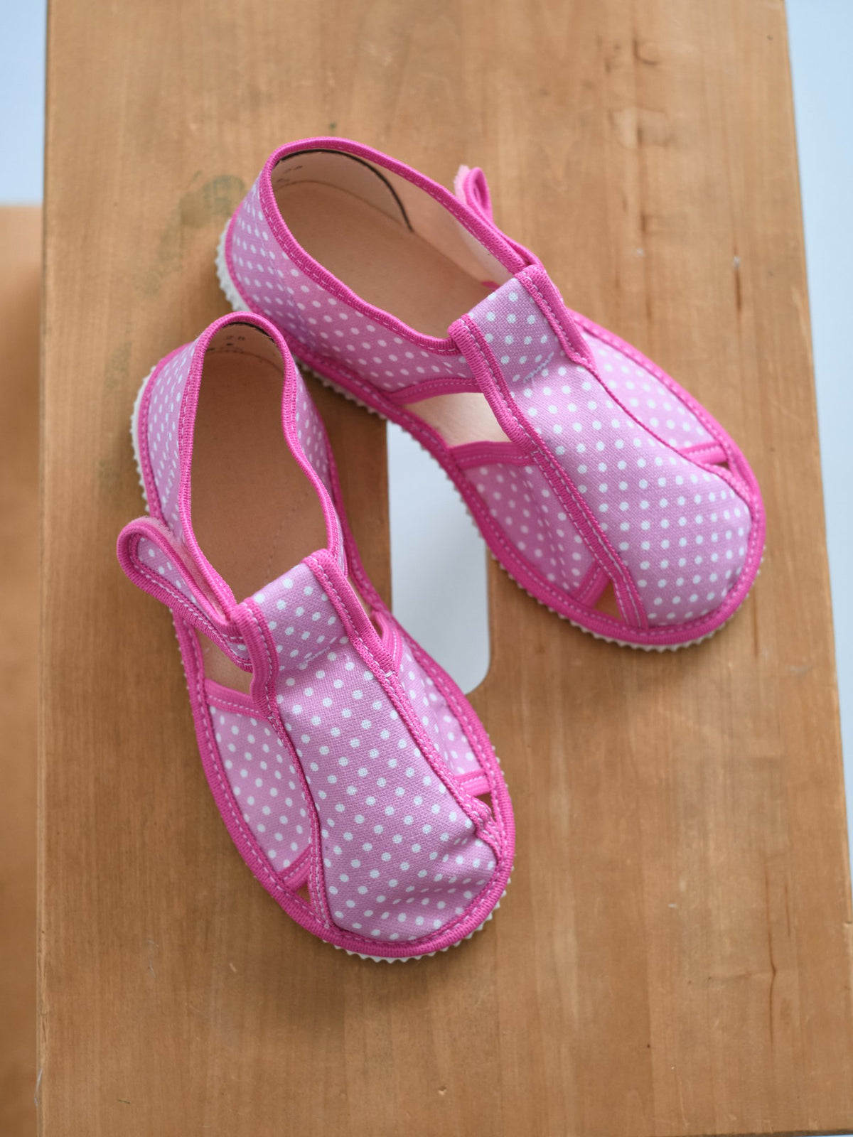 Dětské papučky Happy Pink – růžové s puntíky