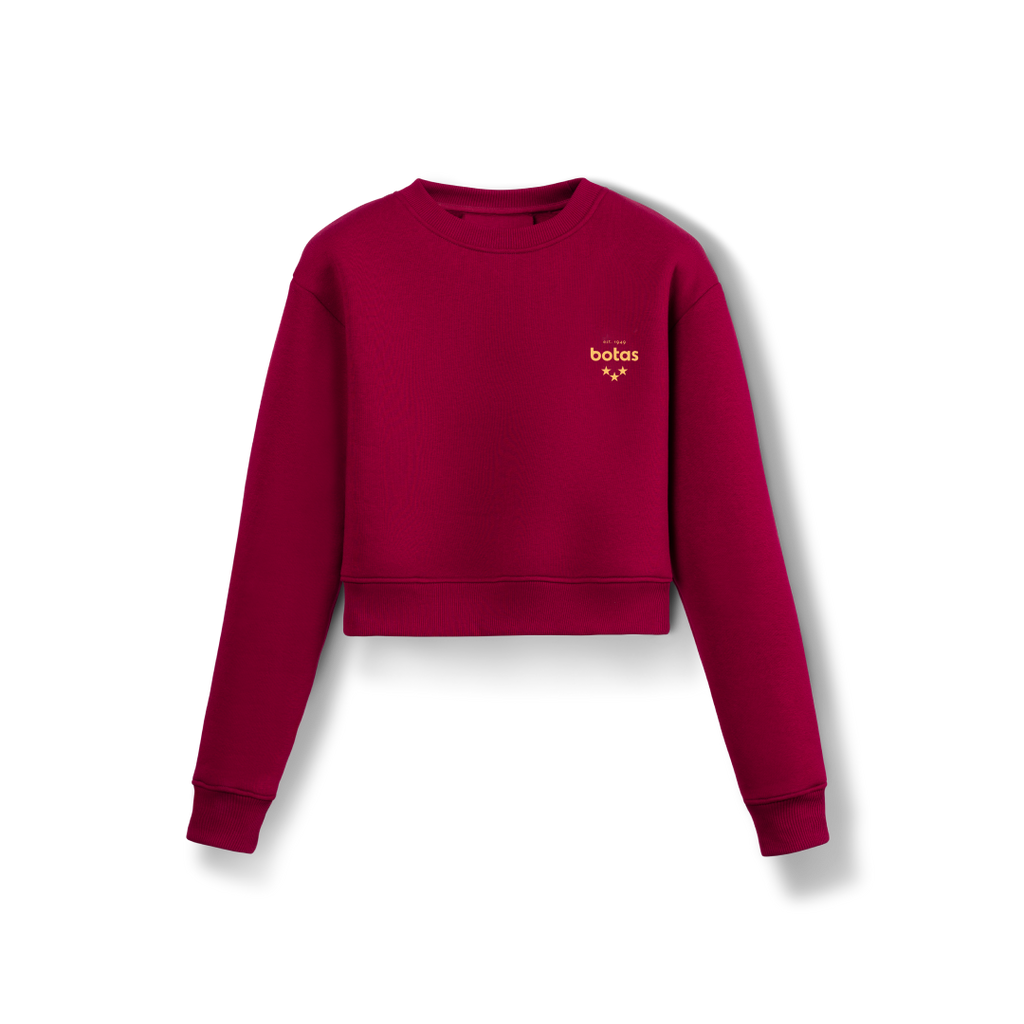 Mikina Crop Bordeaux