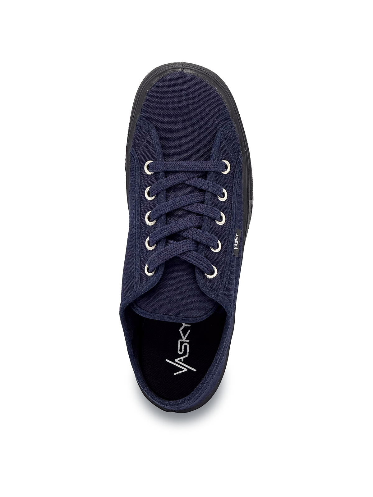 Modré plátěné tenisky Vasky Kanvy Navy shora
